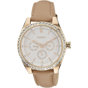 Correa de reloj Fossil BQ1767 Cuero Beige 18mm